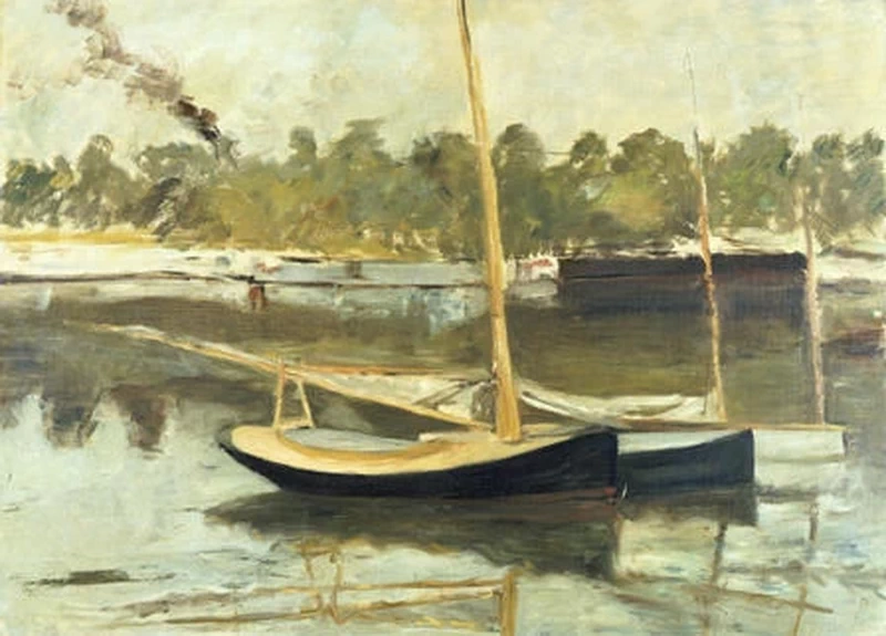   20-Édouard Manet, Argenteuil, barche, 1874-Amgueddfa Cymru , National Museum Wales, Cardiff